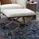 Pippa Lombax 24' Wide Upholstered Iron Accent Stool