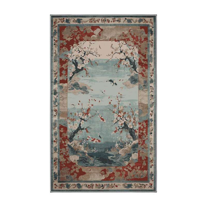 Tapis gris lavable à la machine, Rectangle 8 pi x 10 pi