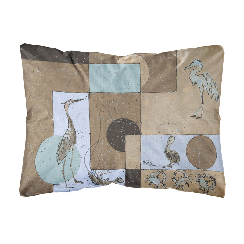 Coussin décoratif intérieur/extérieur bleu héron