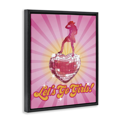 «Let Go Girls Disco», art mural encadré flottant par Susan Arnot