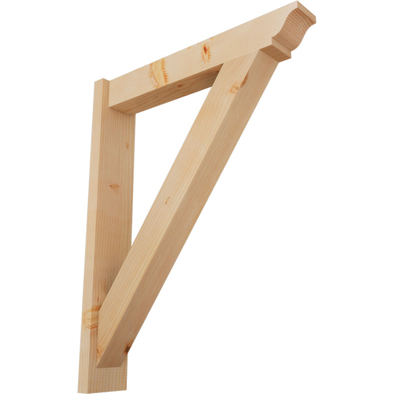Persienne traditionnelle en bois rustique, Sapin Douglas de 5 1/2 po (lisse), P 28 po x H 36 po