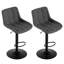 Tabouret de bar pivotant en cuir synthétique 2 pièces avec repose-pieds-1095194920