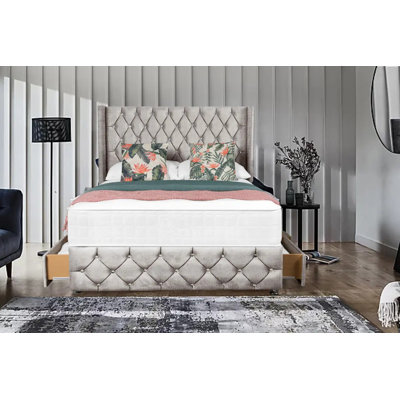 Elaina Divan Bed with Mattress