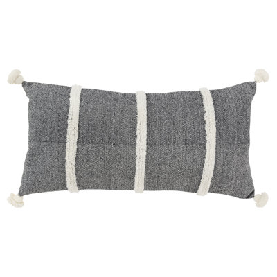 Tassels Cotton Reversible Throw Pillow