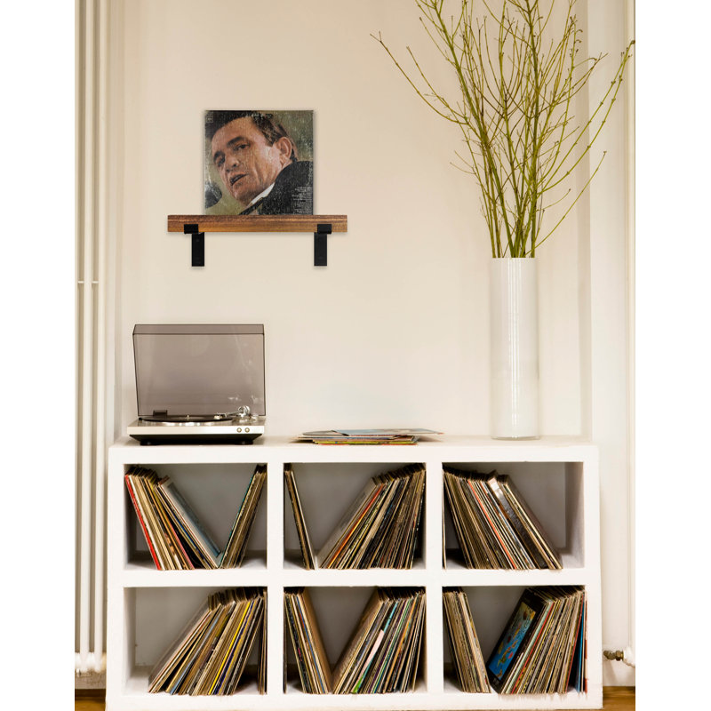 Rayne Record Display Shelves, 14x3x2, Honey