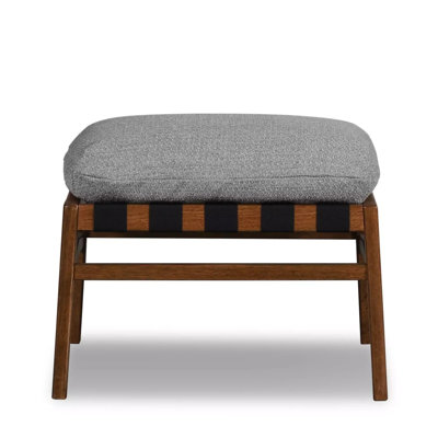 Mid Century Solid Wood Ottoman