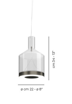Medea 1 - Light Pendant, Crystal Transparent, 3000 Kelvins