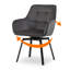 48cm H Velvet Upholstered Metal Armchair-1075047536