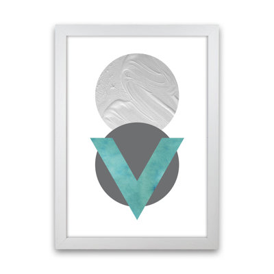 Marble Teal And Silver 1 by Pixy Paper - Print