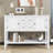 Cambridge Series  Ample Storage Vintage Console Table With Four Small Drawers And Bottom Shelf For Living Rooms-91164934