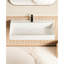 Évier vasque rectangulaire à surface solide blanche matte 36 "x 18" avec trou pour robinet. Salle de bain spacieuse pour des salles de bain fonctionnelles. Qualité de fabrication. Baignoire transitionnelle simple à installer
