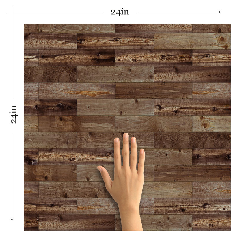 Danton Peel & Stick Tile, Dark Brown, 102" L x 24" W
