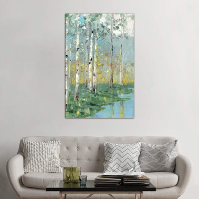 «Birch Reflections III» par Sally Swatland - reproduction d'art