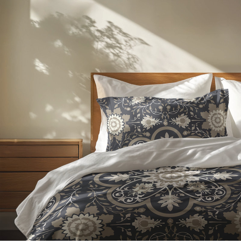 Skyler Comforter Set, Charcoal, King Comforter + 2 King Pillowcases