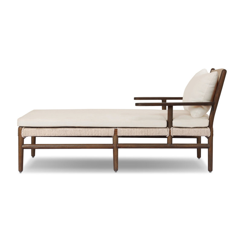 Herrin Outdoor Teak Chaise Lounge