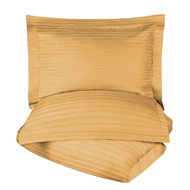 Ensemble de housse de couette 100% coton égyptien, Housse de couette très grand / très grand califo, Or