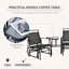 Fauteuils coulissants d'extérieur avec table basse Outsunny