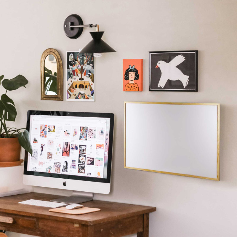 Melamine Dry Erase Board, 23.5" H x 35.5" W