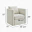 Fauteuil demi-tonneau pivotant avec tissu-1422073333