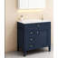 Meuble-lavabo moderne de 30 pouces avec lavabo supérieur, rangement spacieux à 2 tiroirs et tiroir coulissant pour une organisation élégante