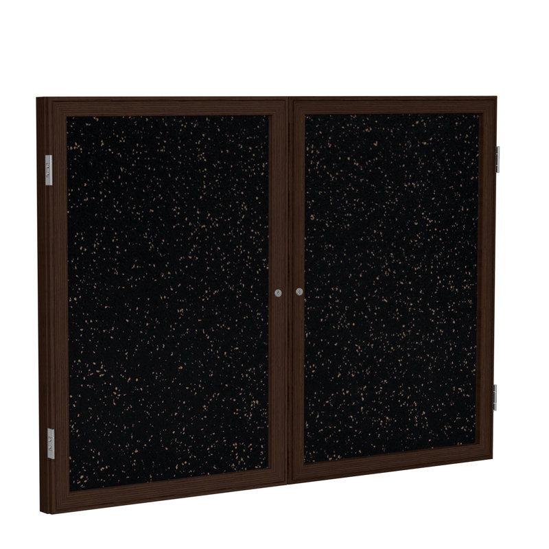 Tableau d’affichage clos cabinet, H 3 po x l 4 po, Noyer, Brun clair moucheté