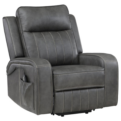 Mckinley Grey Upholstered Power Lift Recliner Chair