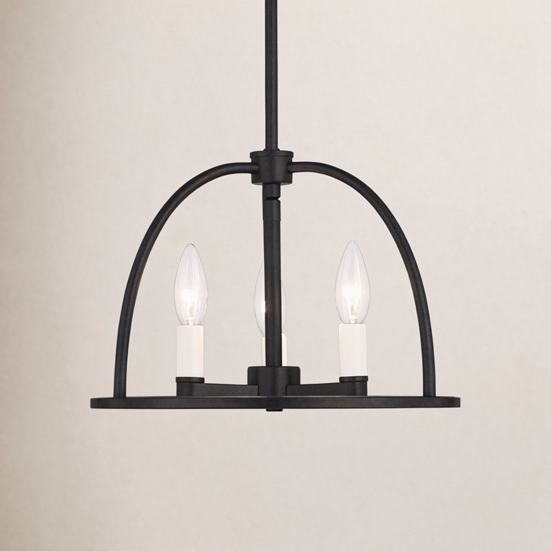 Addis 3-Light Chandelier, Black