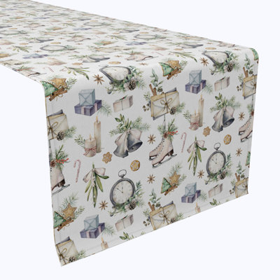 Eluteria  Table Runner, 100% Cotton, Time For The Holidays