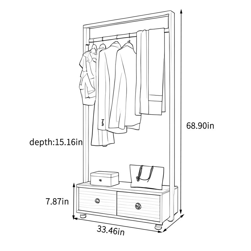 Garde-robe en bois d'ébène de qualité supérieure