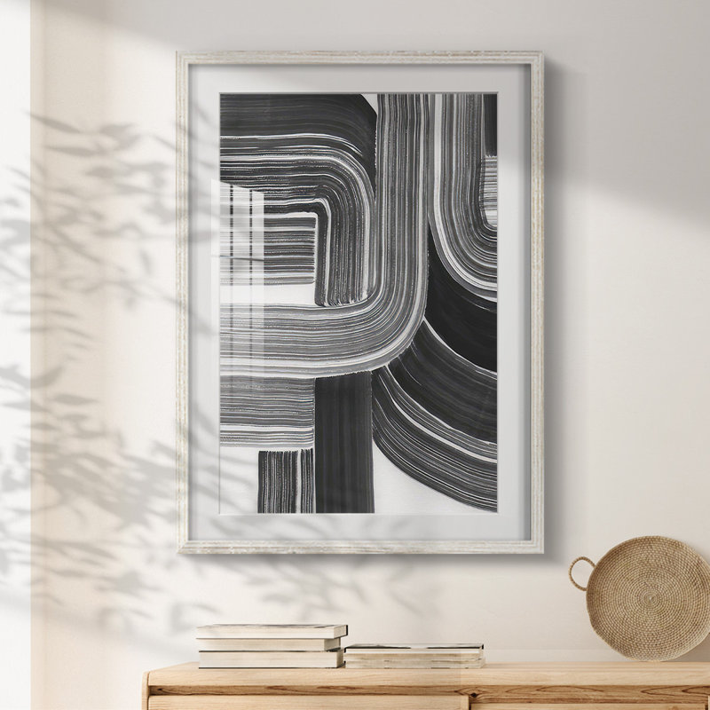 United Highway II - impression encadrée, H 19,5 po x l 16,5 po, Blanc