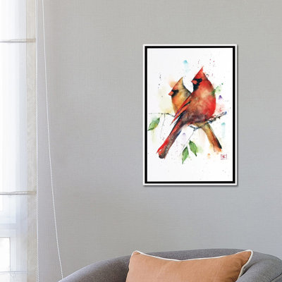 " Cardinal Pair " by Dean Crouser Painting Print