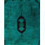 Tapis unique fait à la main Vibrance - bleu, 6 pi 1 po x 8 pi 9 po