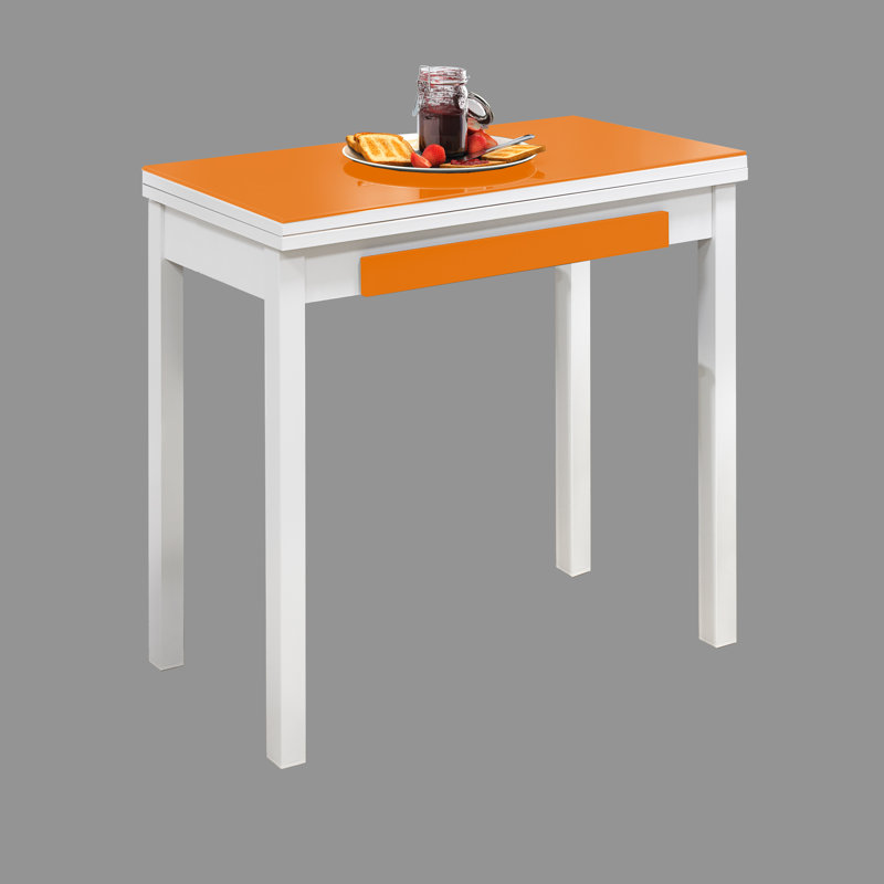 Raphaelle Rectangular 80Cm L x 80Cm L Dining Table, Orange