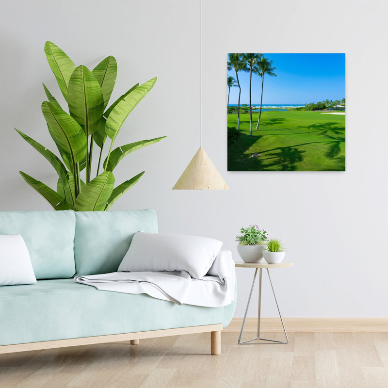 18th Fairway Of Hualalai Golf Course Four Seasons Hawaii USA by Alvis Upitis - Wrapped Canvas Print, 60.96 cm H x 60.96 cm W