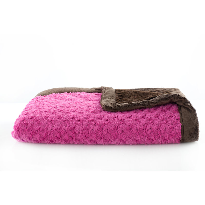 Mini couverture pour bébé Bonilla, Tourbillon rose vif / chocolat