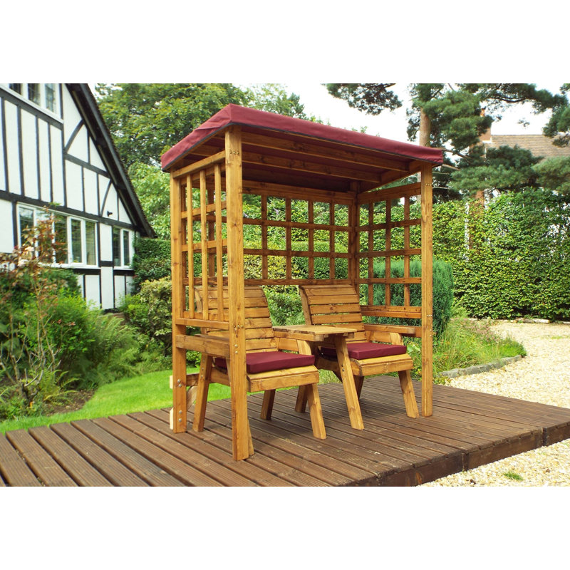 Pratts Wood Garden Bench, Burgundy