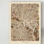 « dallas texas city map brown », impression sur toile tendue-464189117