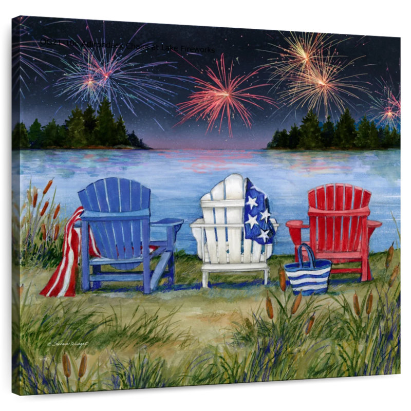 Chaises de quai au bord du lac Lelend, H 30 po x l 30 po