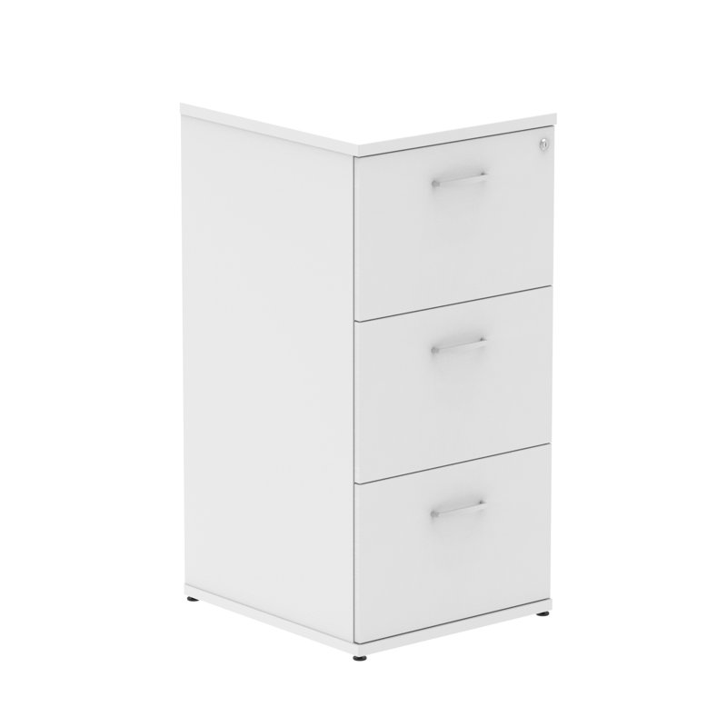 Impulse 50cm Wide 3 -Drawer File Cabinet, White