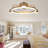 Starry Night Light 28" LED Gold Ceiling Fan with Dimmable Light and Remote Low Profile Fans