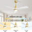 48 Inch Modern Ceiling Fan With Lights 3 Wood Fan Blade Noiseless Reversible Motor Remote Control-121071174