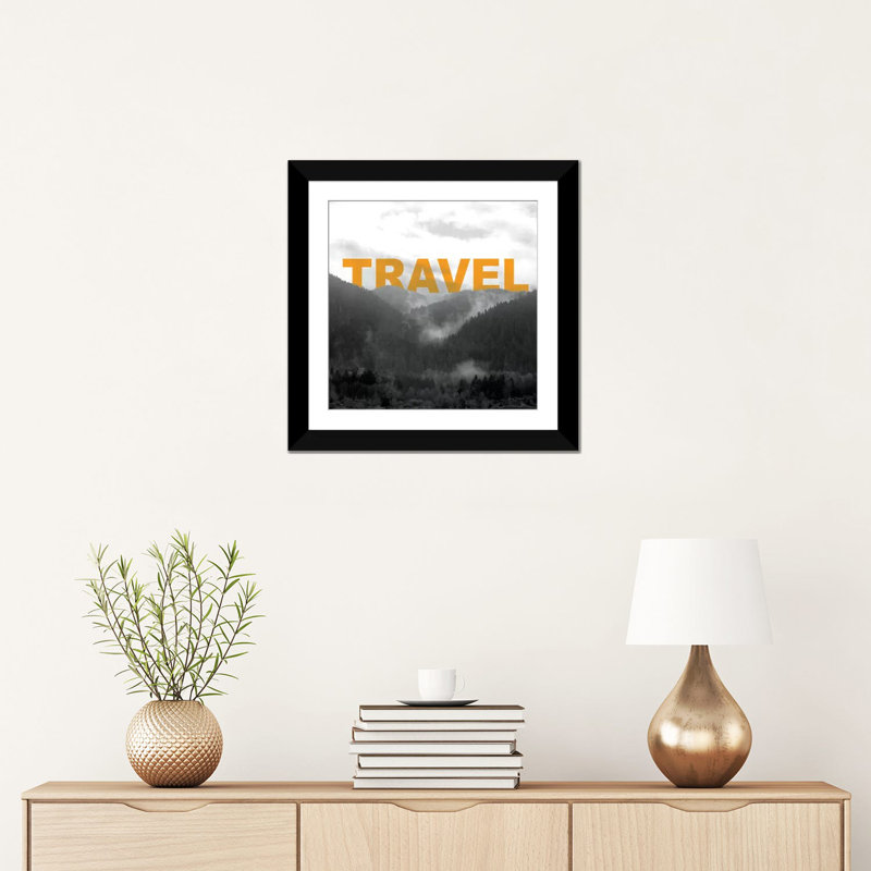 «Bold Adventures IV», impression sur toile, H 24 po x l 24 po x P 1 po, Papier avec cadre noir, Blanc