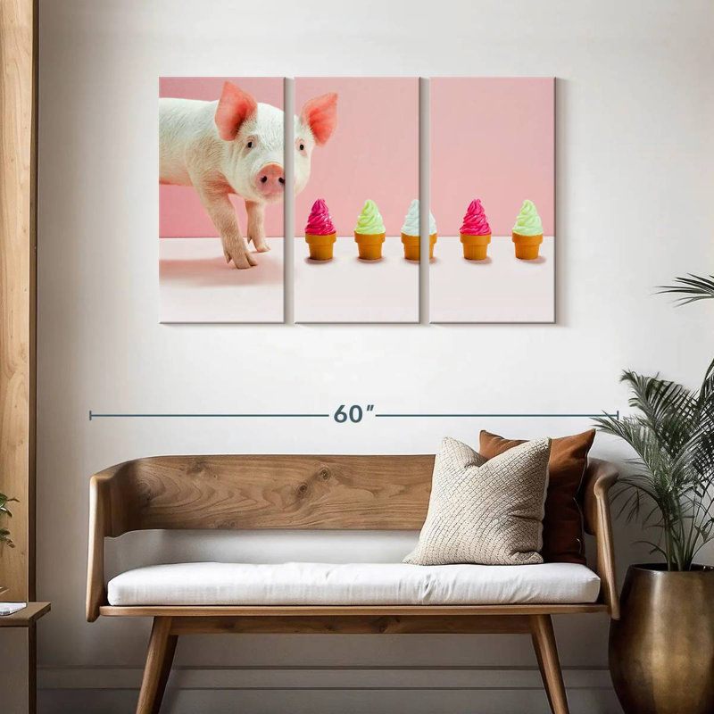 Pig And Sundaes, 28" H x 45" W