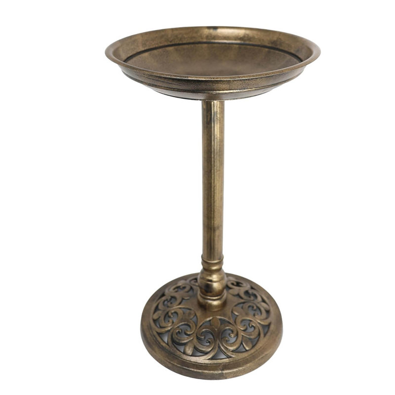 Plastic Birdbath, Bronze