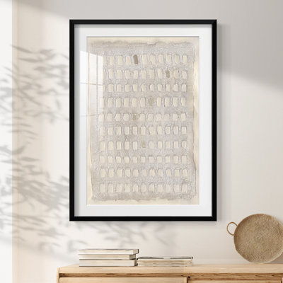 Pearl Punch Card I -Framed Print