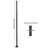 Heavy Duty Steel Shade Sail Post 9.8ft, Galvanized Outdoor Pole with 3 Adjustable Rings for Patio, Backyard, and Pool
