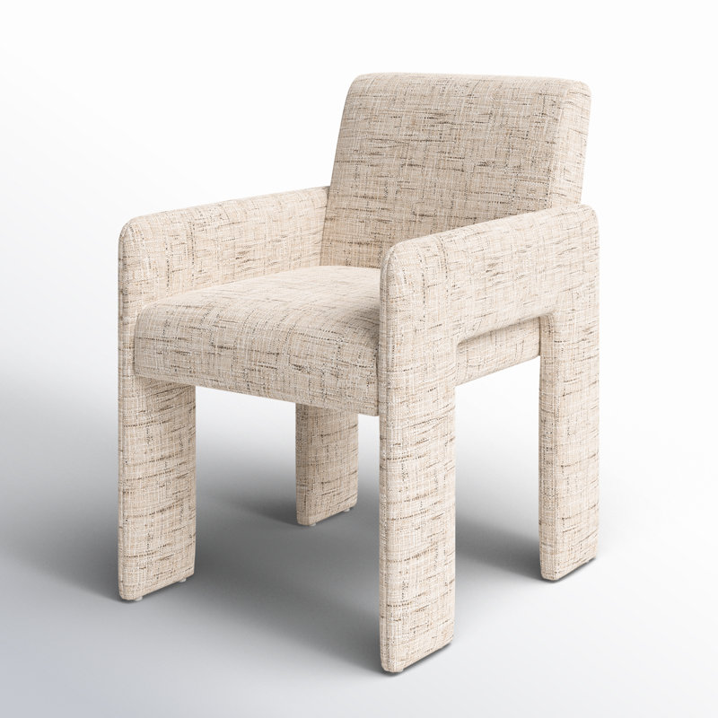AMUR DINING ARMCHAIR-OSTEND NATURAL, Linen Ostend Natural