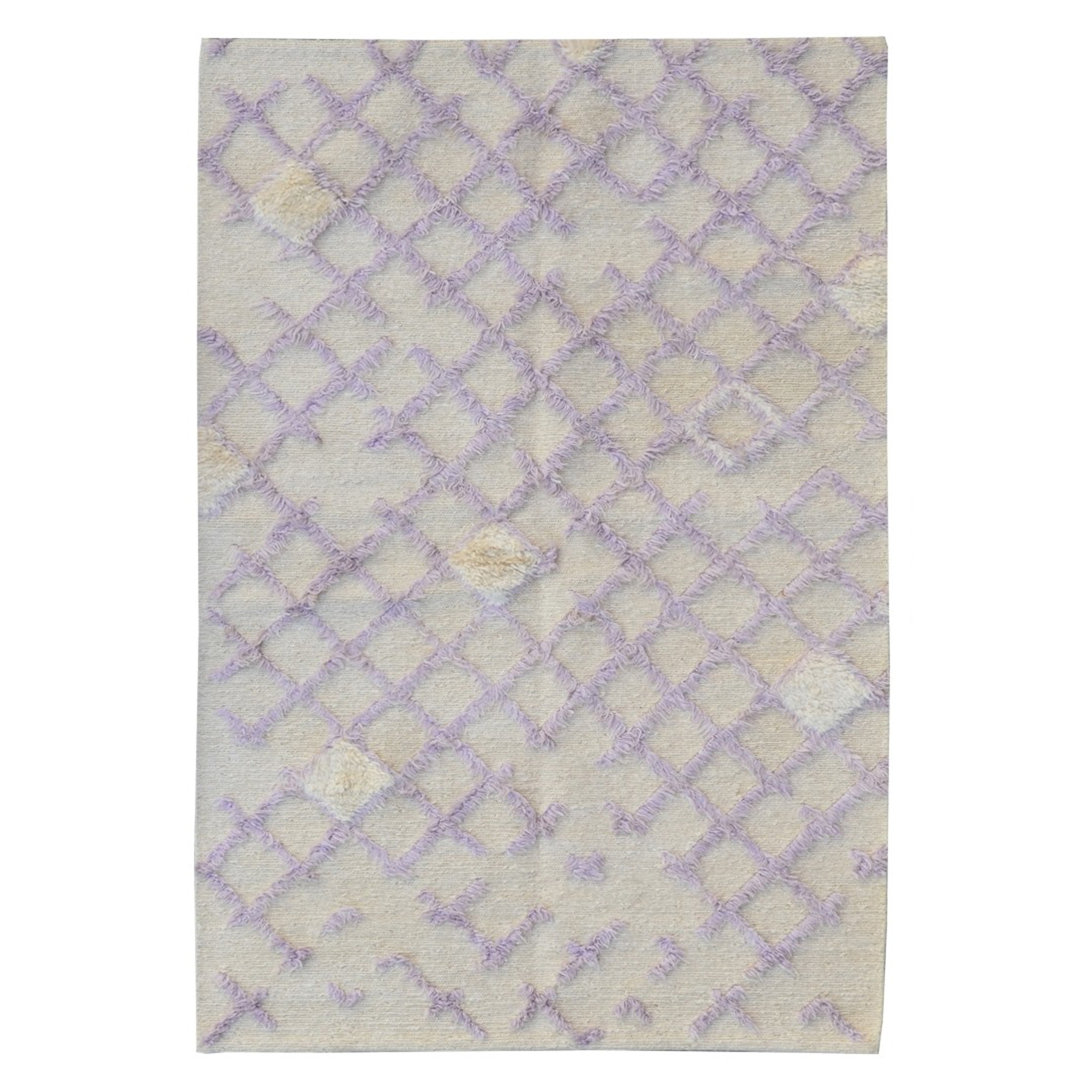 Geometric Hand Knotted 124cm X 182cm Area Rug
