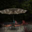 Patio Umbrella with Lights - 10 ft Outdoor Sun Shade Canopy with 32 Solar LEDs - UV 30+ Protection LED Umbrella by Pure Garden (Tan)-37071281
