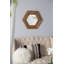 Miroir hexagonal 18,5 "x 18,5" avec cadre en bois naturel-133407156